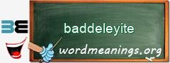 WordMeaning blackboard for baddeleyite